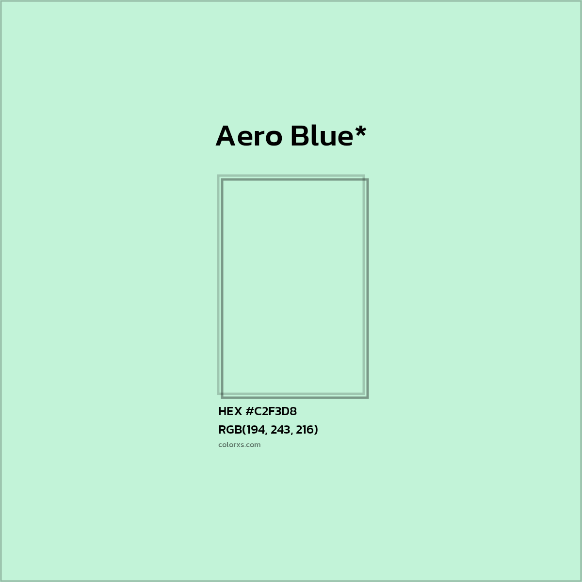 HEX #C2F3D8 Color Name, Color Code, Palettes, Similar Paints, Images