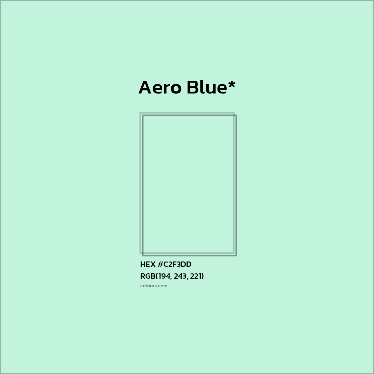 HEX #C2F3DD Color Name, Color Code, Palettes, Similar Paints, Images
