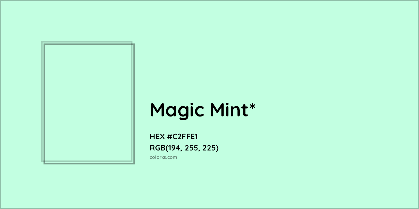 HEX #C2FFE1 Color Name, Color Code, Palettes, Similar Paints, Images