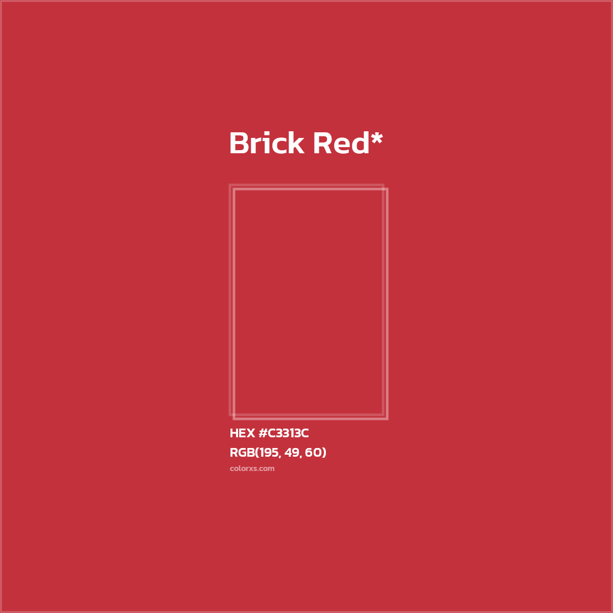 HEX #C3313C Color Name, Color Code, Palettes, Similar Paints, Images