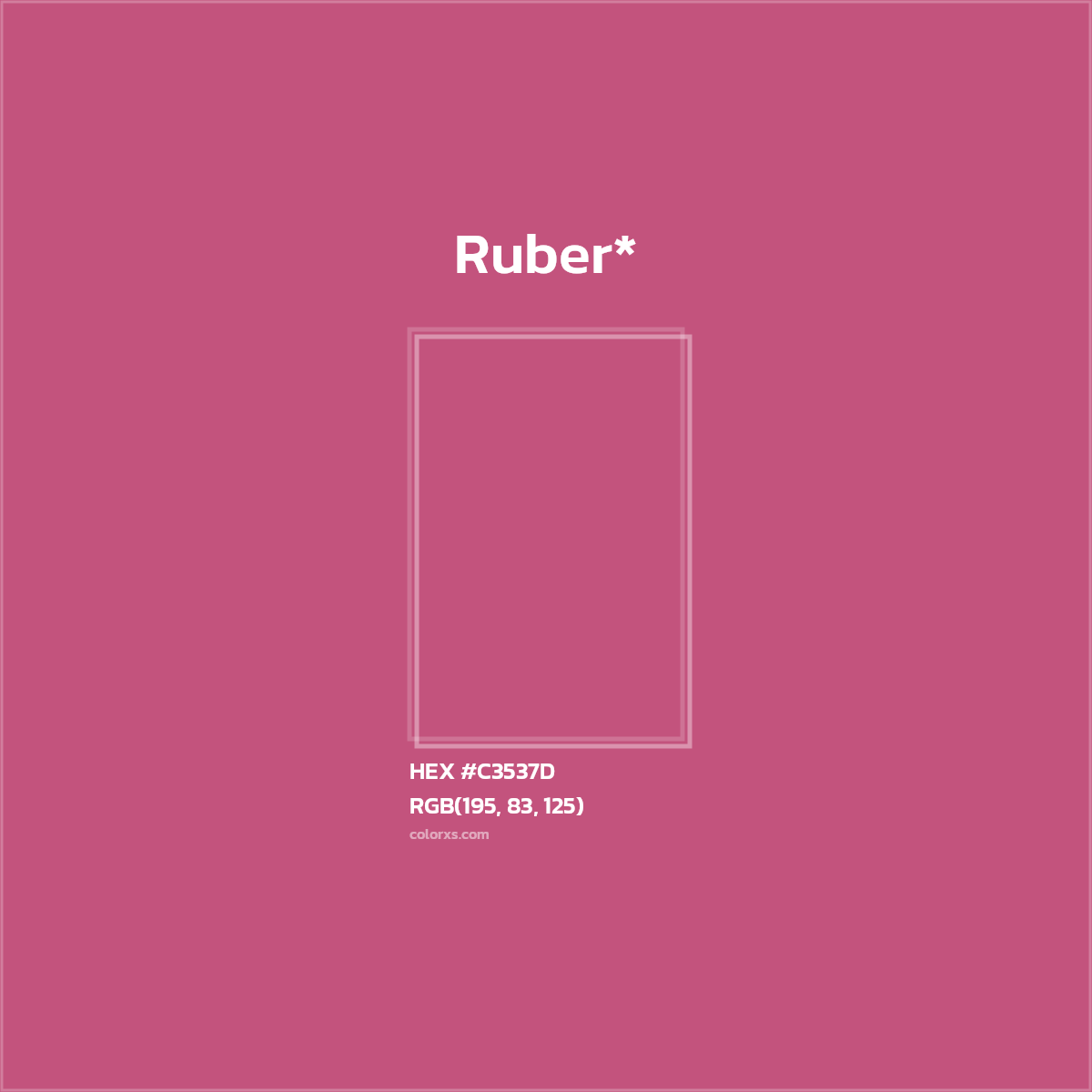 HEX #C3537D Color Name, Color Code, Palettes, Similar Paints, Images