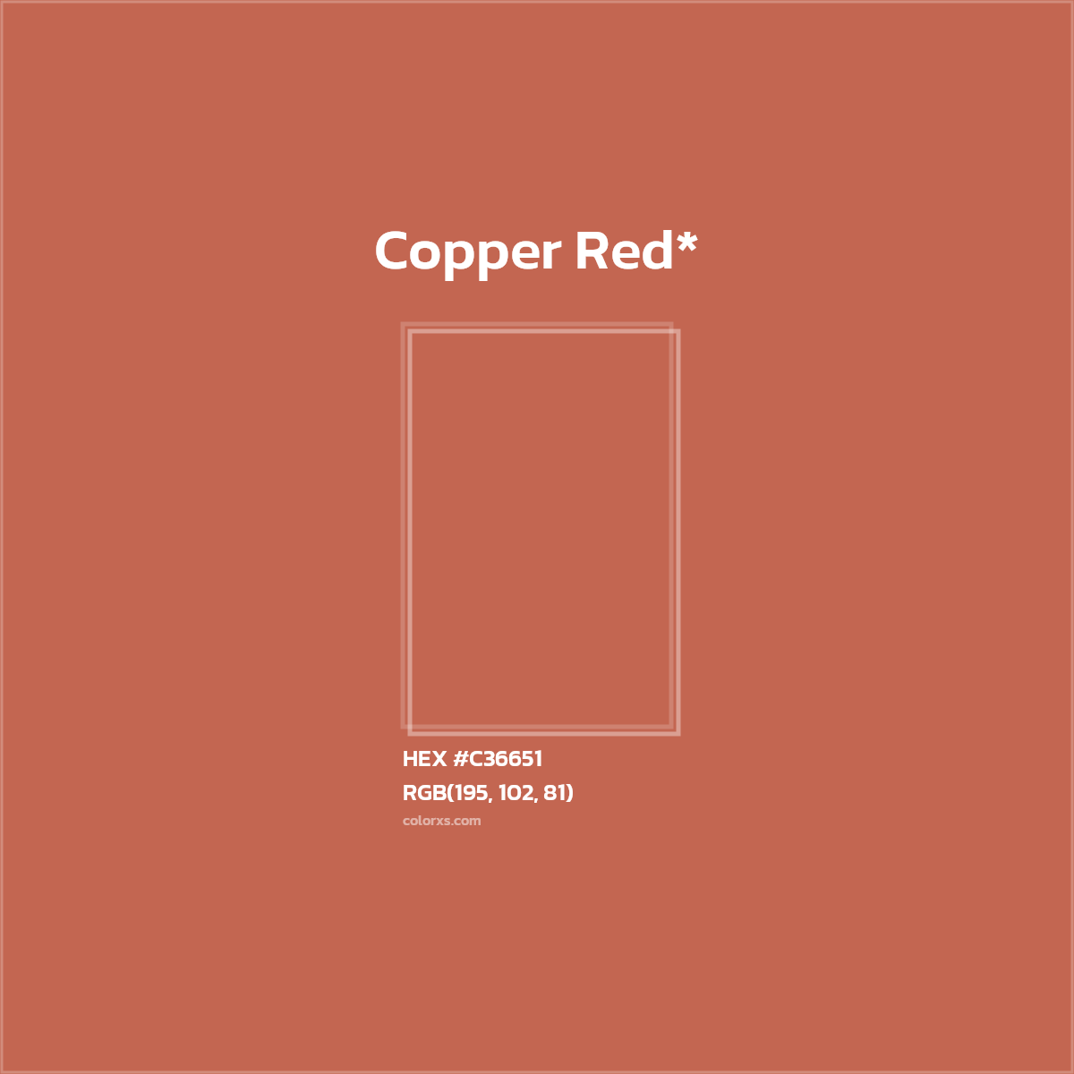 HEX #C36651 Color Name, Color Code, Palettes, Similar Paints, Images