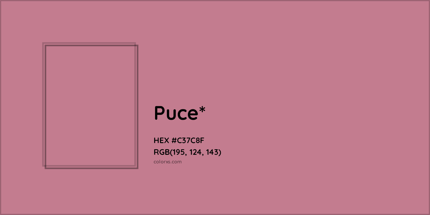 HEX #C37C8F Color Name, Color Code, Palettes, Similar Paints, Images