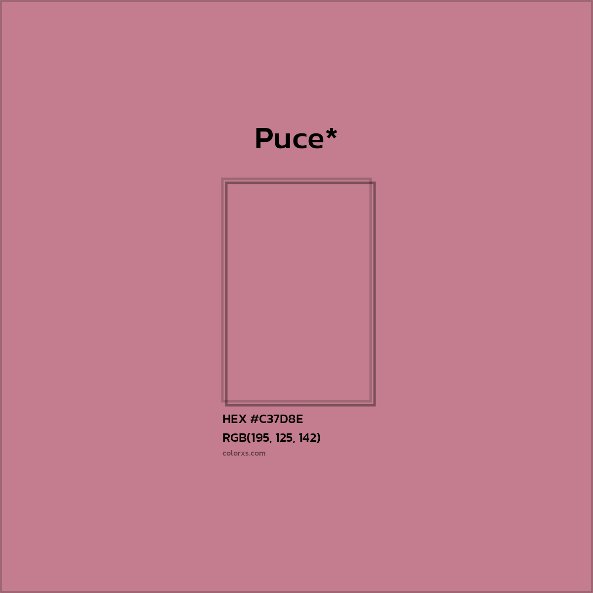 HEX #C37D8E Color Name, Color Code, Palettes, Similar Paints, Images