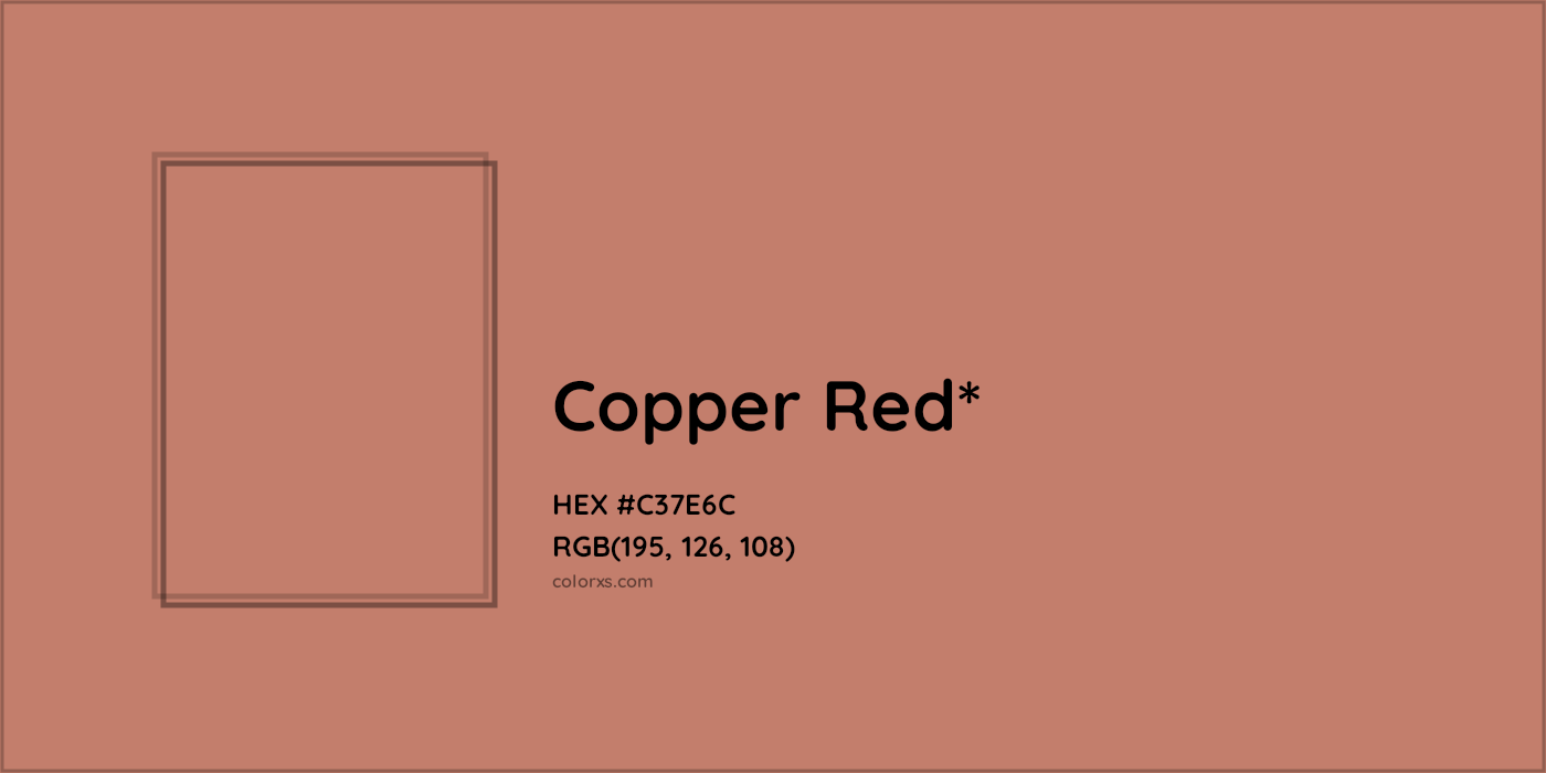 HEX #C37E6C Color Name, Color Code, Palettes, Similar Paints, Images