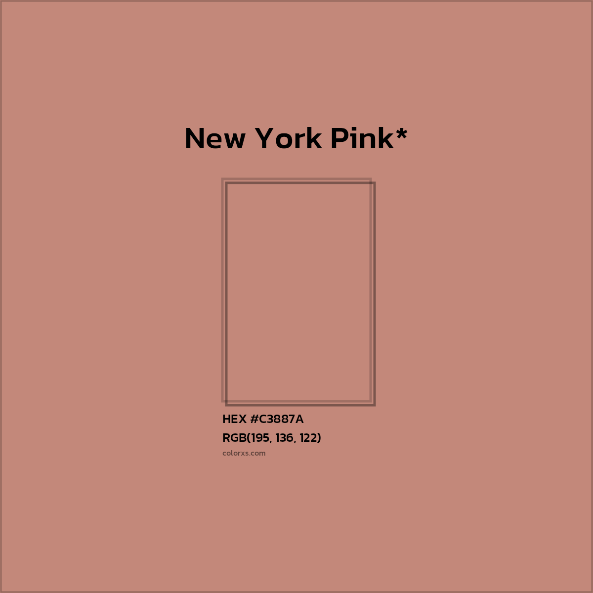 HEX #C3887A Color Name, Color Code, Palettes, Similar Paints, Images