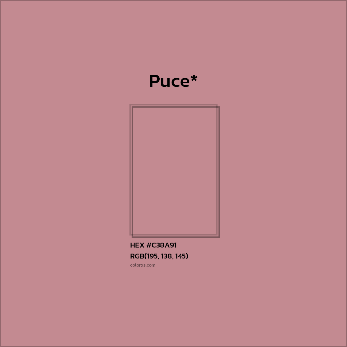 HEX #C38A91 Color Name, Color Code, Palettes, Similar Paints, Images