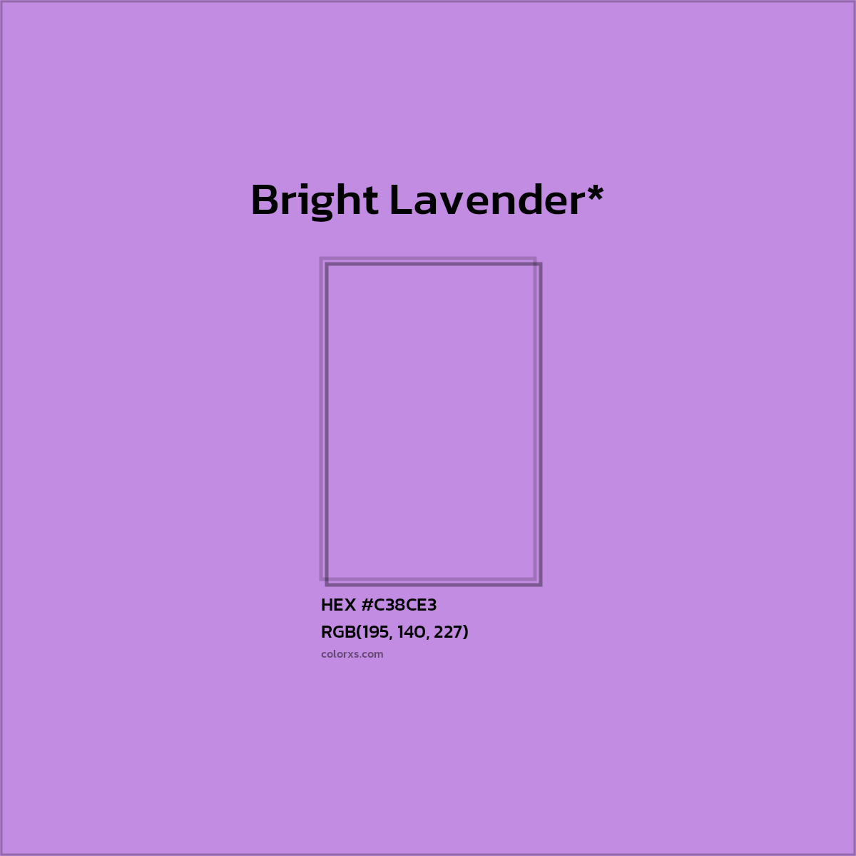 HEX #C38CE3 Color Name, Color Code, Palettes, Similar Paints, Images