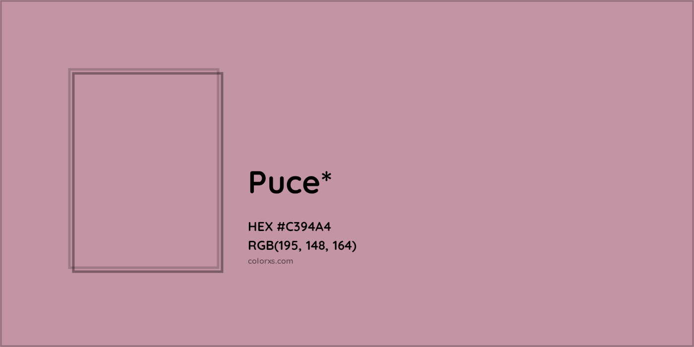 HEX #C394A4 Color Name, Color Code, Palettes, Similar Paints, Images
