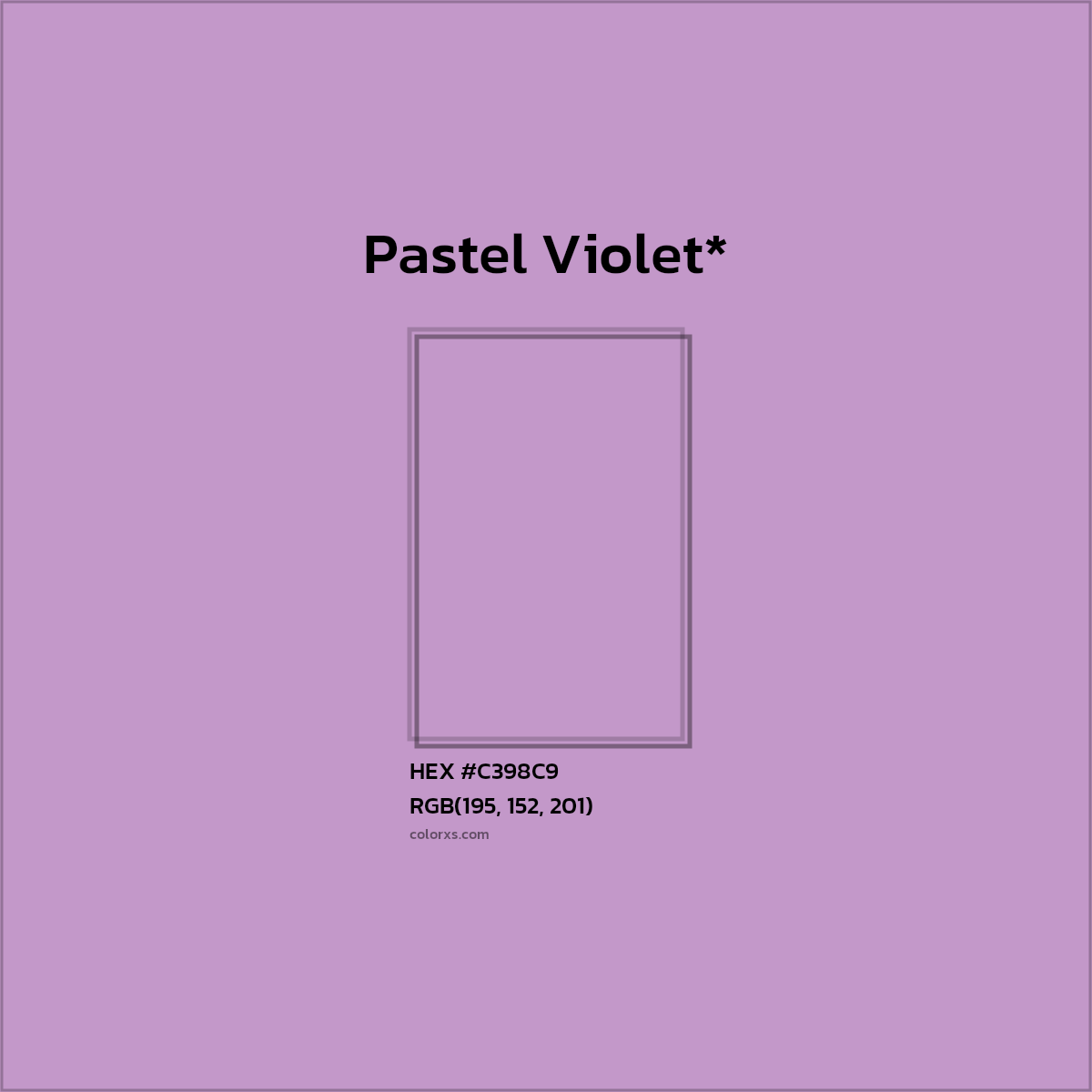HEX #C398C9 Color Name, Color Code, Palettes, Similar Paints, Images