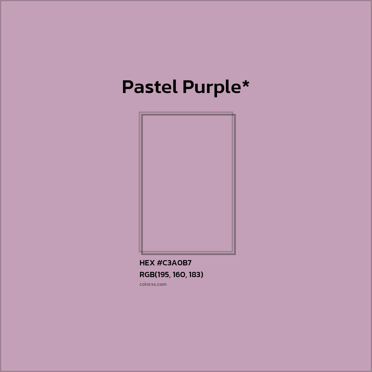 HEX #C3A0B7 Color Name, Color Code, Palettes, Similar Paints, Images