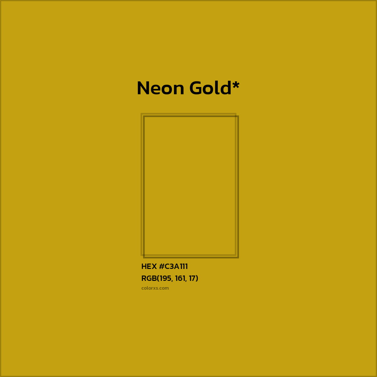 HEX #C3A111 Color Name, Color Code, Palettes, Similar Paints, Images