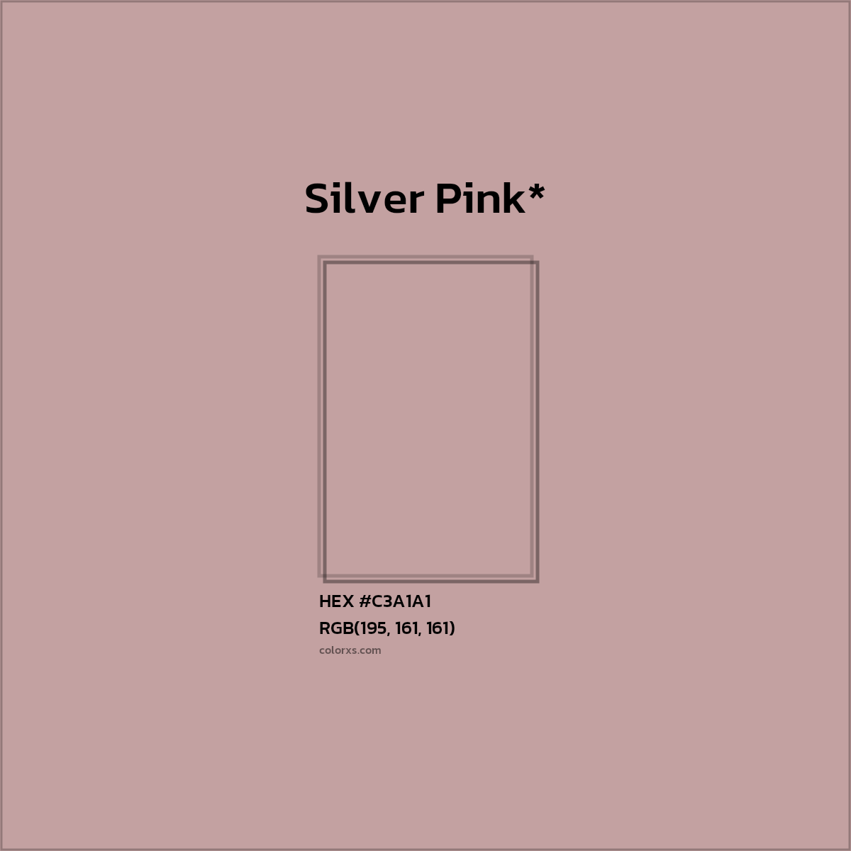 HEX #C3A1A1 Color Name, Color Code, Palettes, Similar Paints, Images