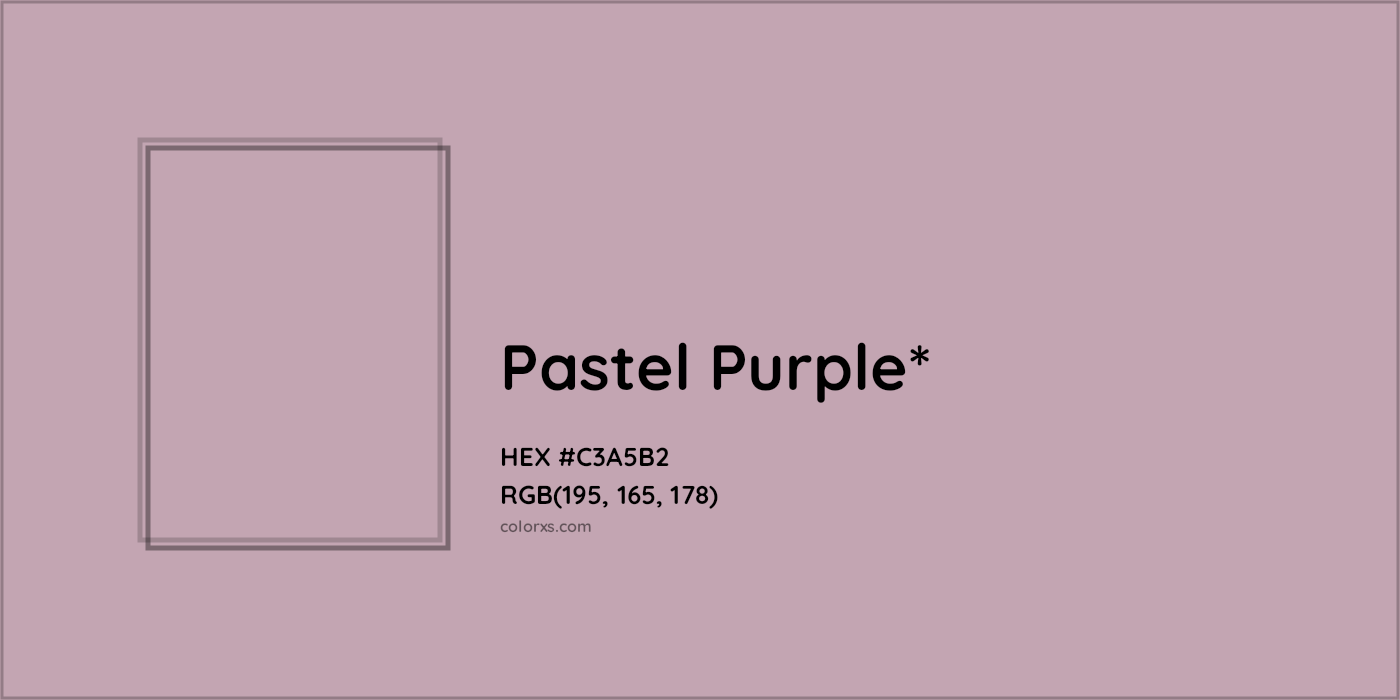 HEX #C3A5B2 Color Name, Color Code, Palettes, Similar Paints, Images