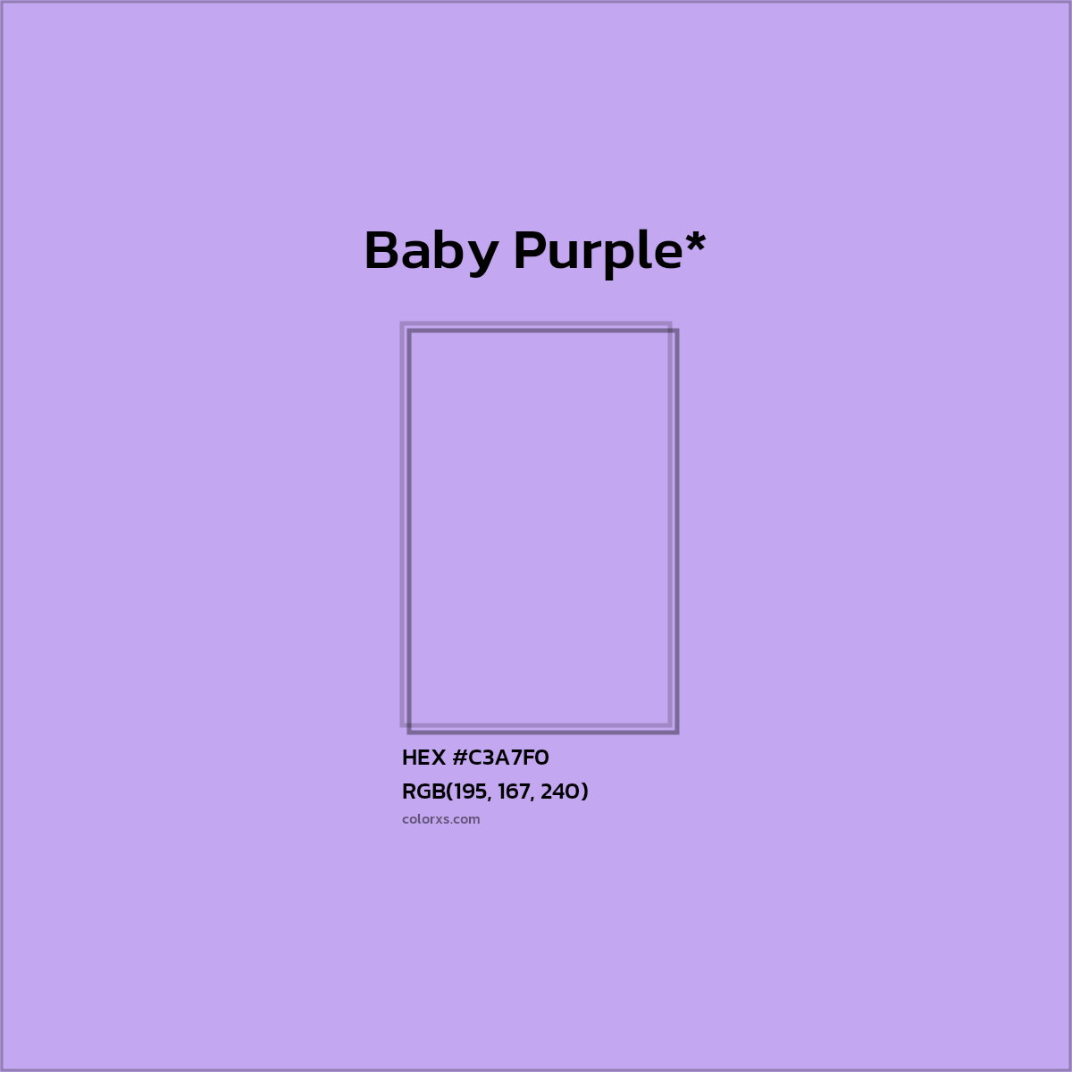 HEX #C3A7F0 Color Name, Color Code, Palettes, Similar Paints, Images