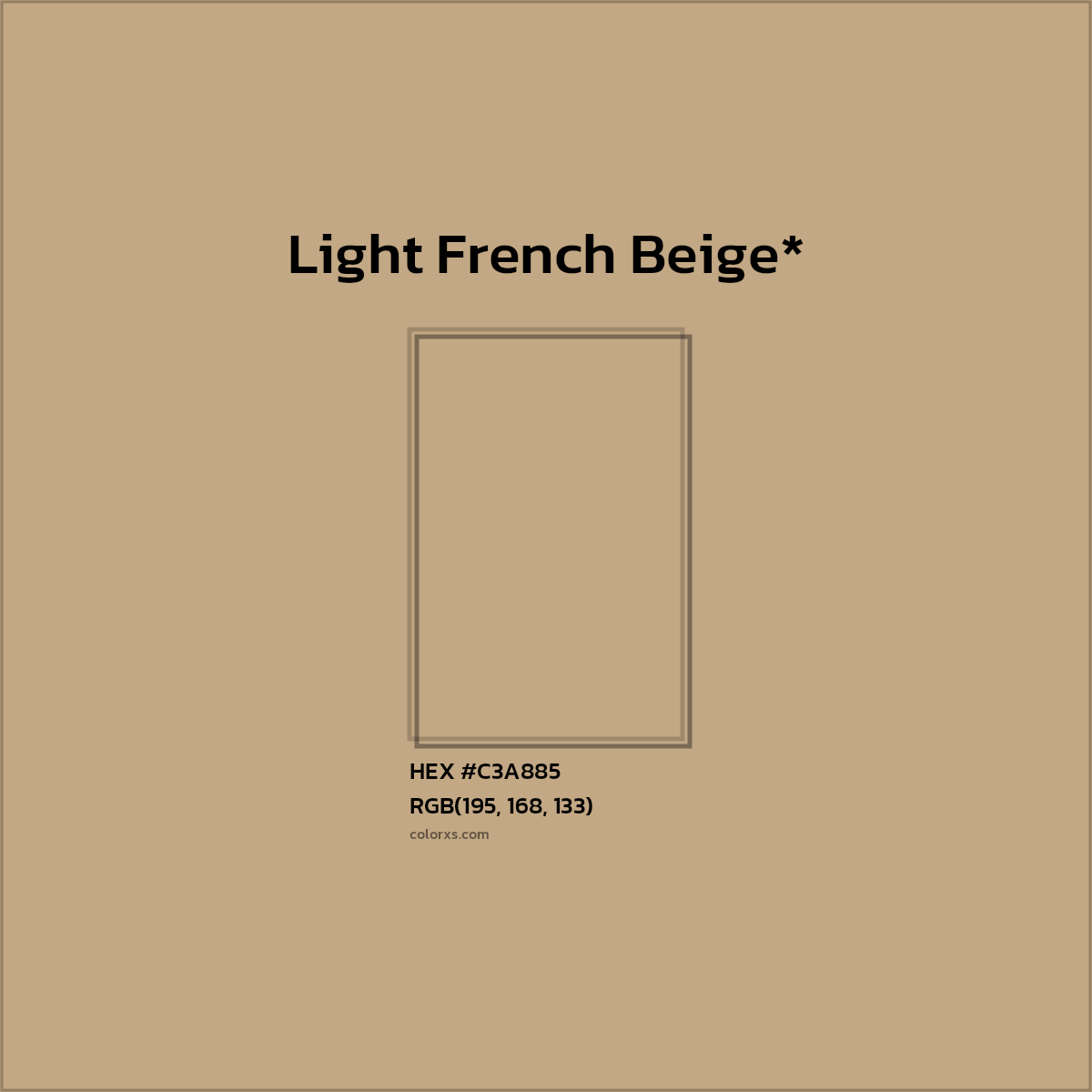 HEX #C3A885 Color Name, Color Code, Palettes, Similar Paints, Images