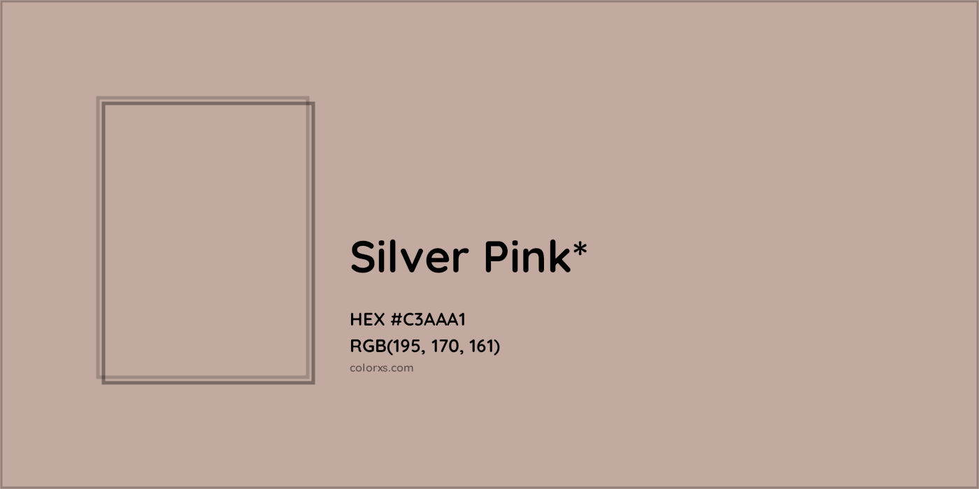 HEX #C3AAA1 Color Name, Color Code, Palettes, Similar Paints, Images