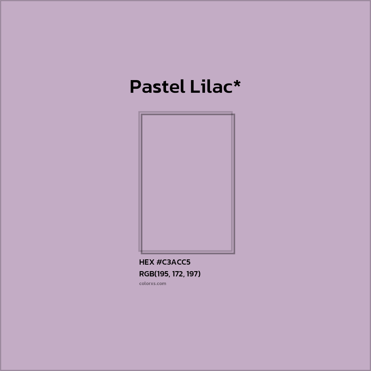 HEX #C3ACC5 Color Name, Color Code, Palettes, Similar Paints, Images