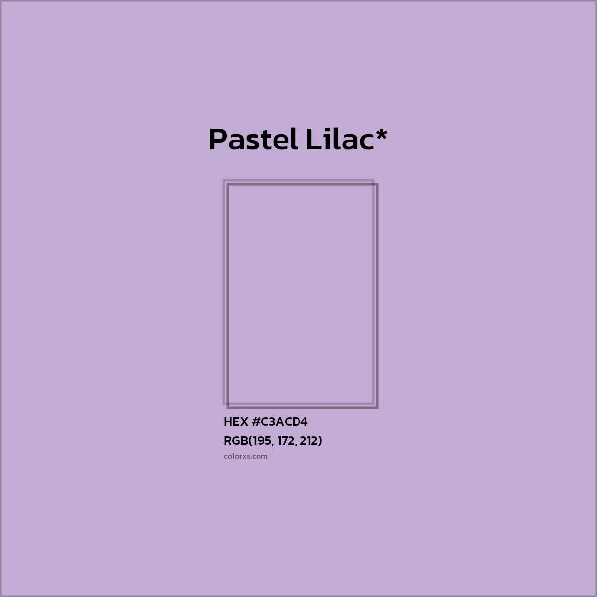 HEX #C3ACD4 Color Name, Color Code, Palettes, Similar Paints, Images