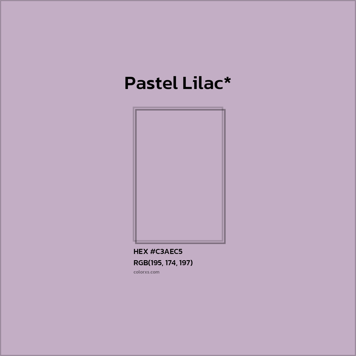 HEX #C3AEC5 Color Name, Color Code, Palettes, Similar Paints, Images