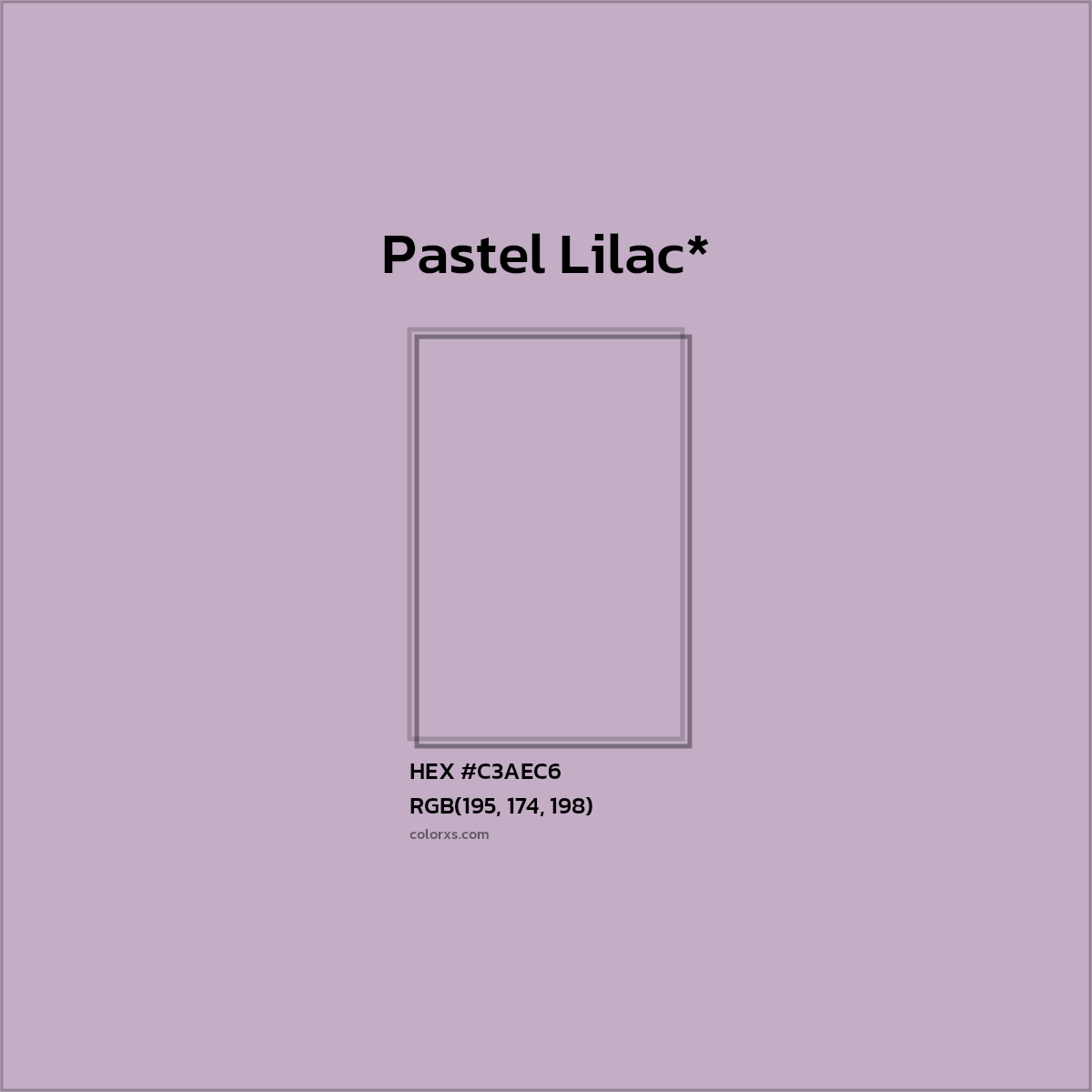 HEX #C3AEC6 Color Name, Color Code, Palettes, Similar Paints, Images