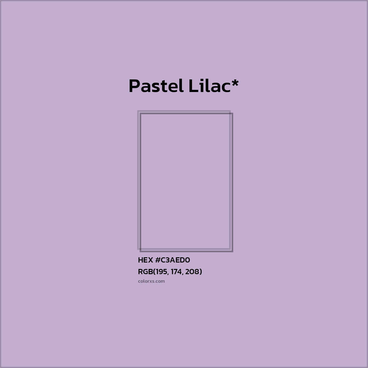 HEX #C3AED0 Color Name, Color Code, Palettes, Similar Paints, Images
