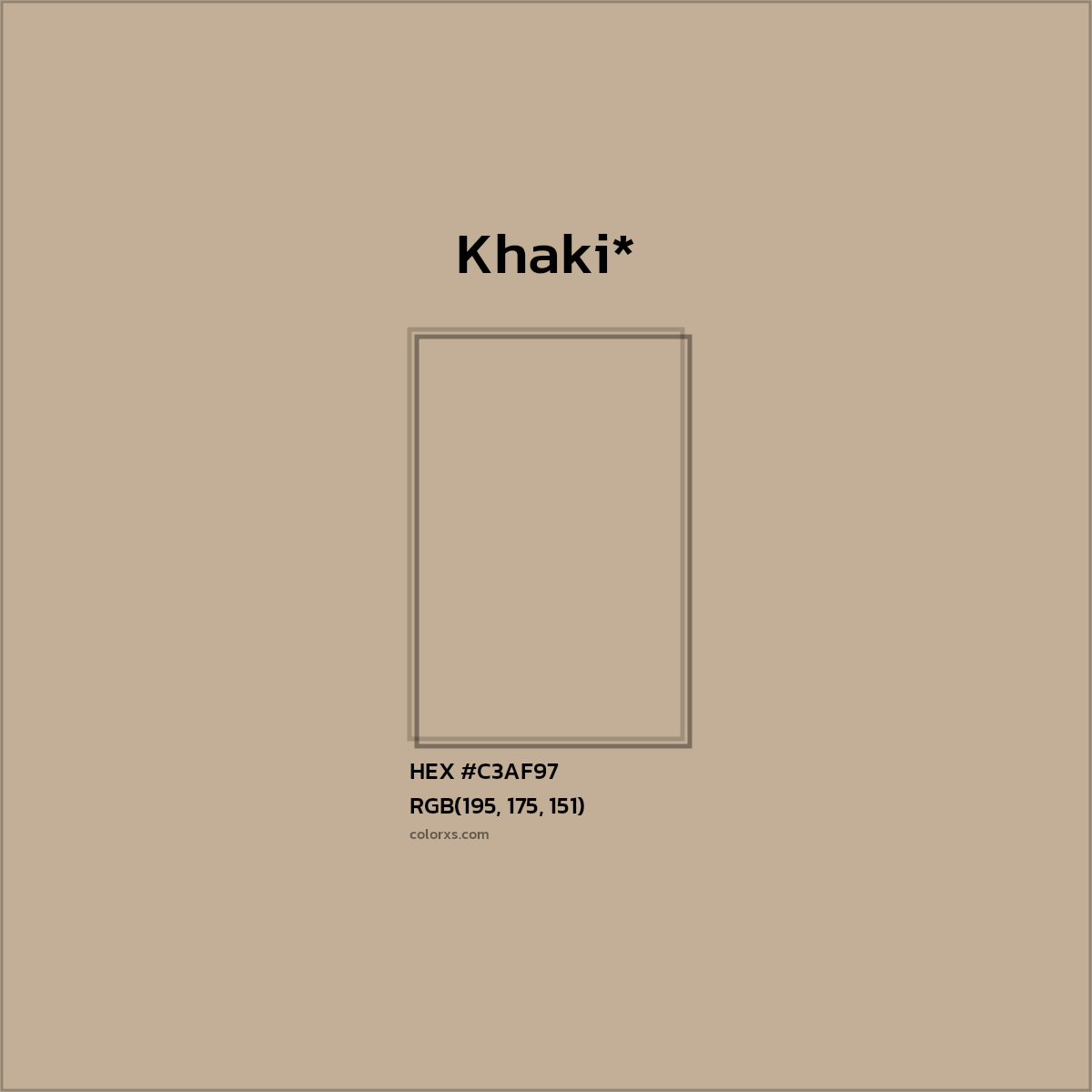 HEX #C3AF97 Color Name, Color Code, Palettes, Similar Paints, Images