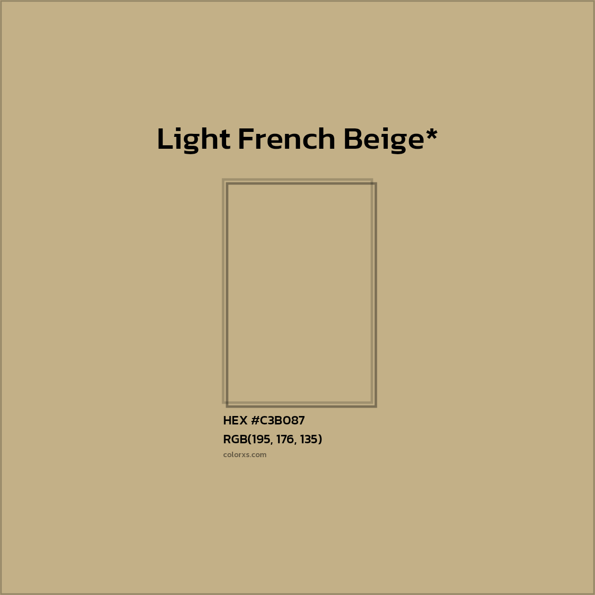 HEX #C3B087 Color Name, Color Code, Palettes, Similar Paints, Images