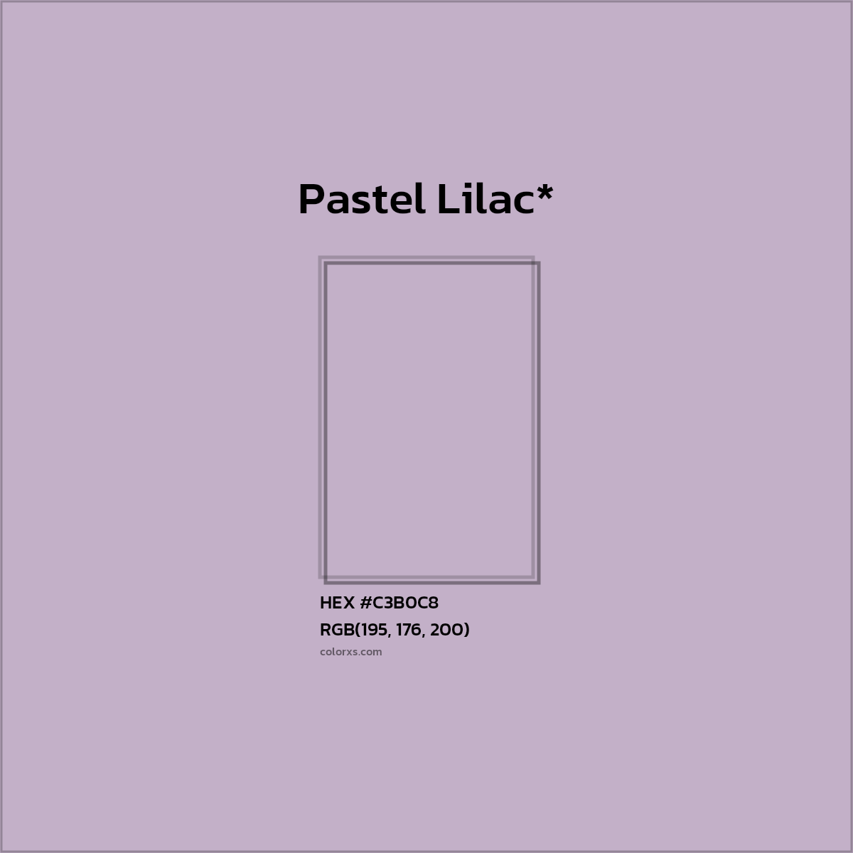 HEX #C3B0C8 Color Name, Color Code, Palettes, Similar Paints, Images