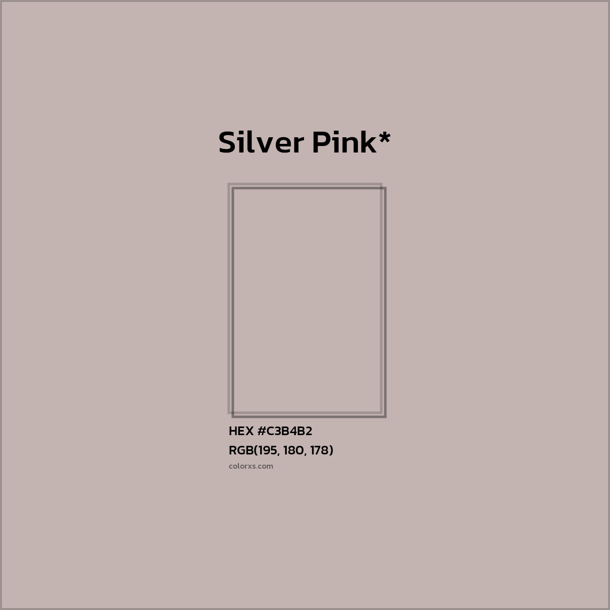 HEX #C3B4B2 Color Name, Color Code, Palettes, Similar Paints, Images