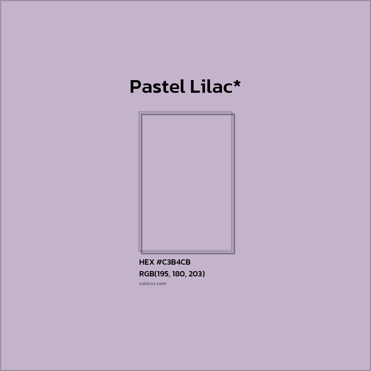 HEX #C3B4CB Color Name, Color Code, Palettes, Similar Paints, Images
