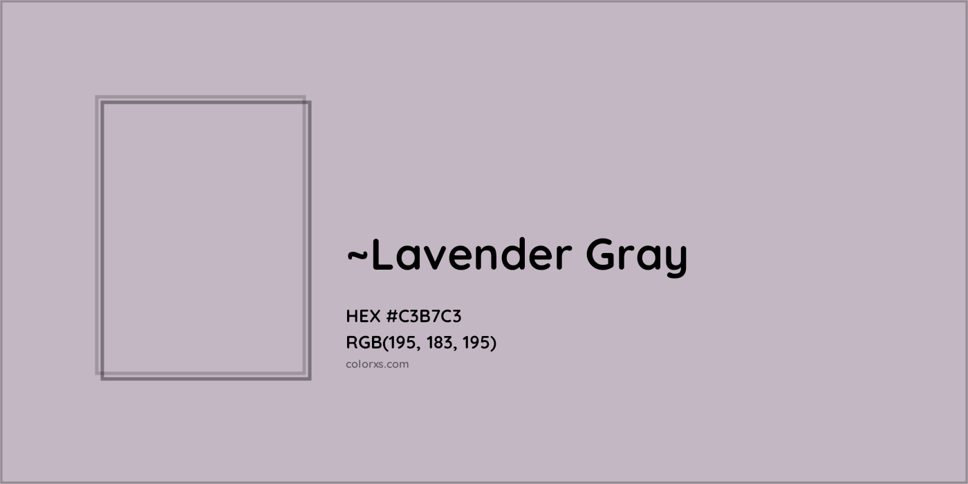 HEX #C3B7C3 Color Name, Color Code, Palettes, Similar Paints, Images