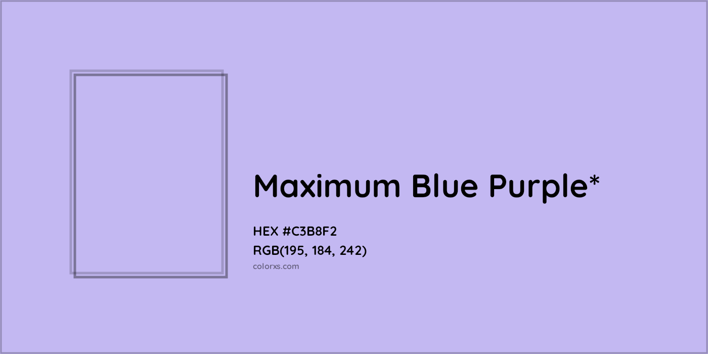 HEX #C3B8F2 Color Name, Color Code, Palettes, Similar Paints, Images