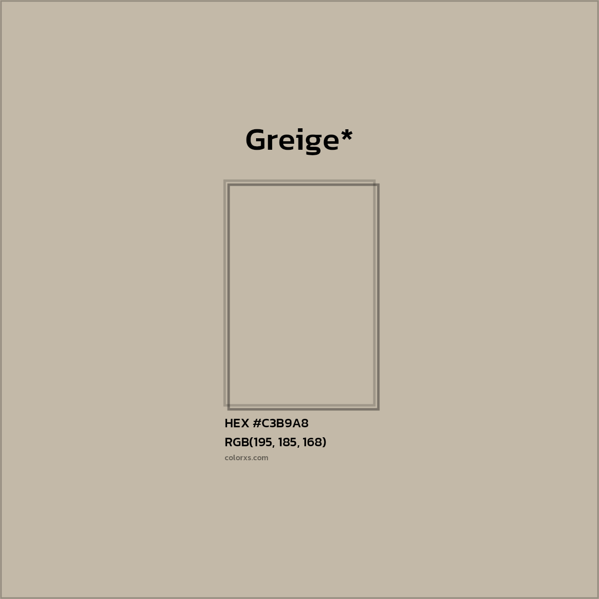 HEX #C3B9A8 Color Name, Color Code, Palettes, Similar Paints, Images
