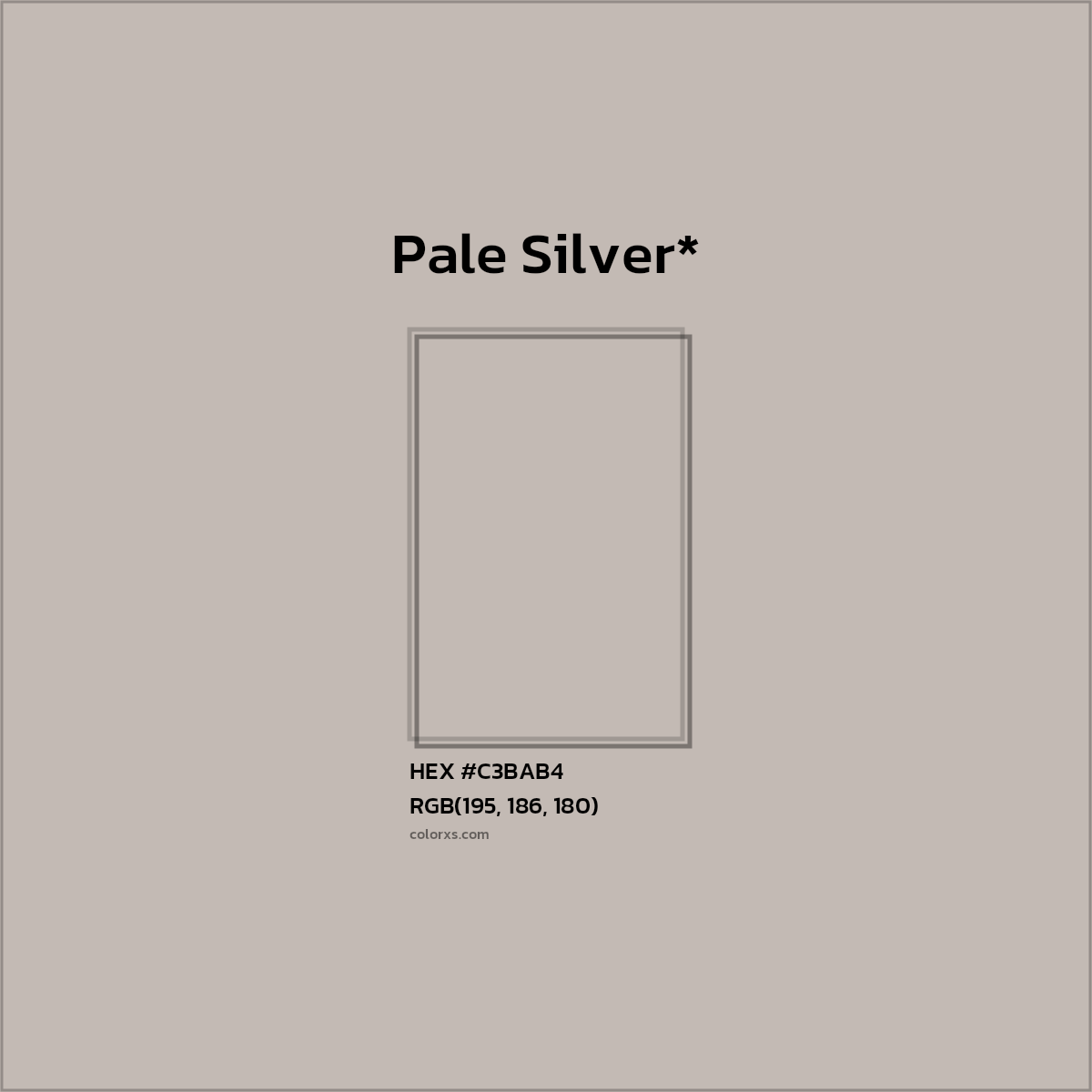 HEX #C3BAB4 Color Name, Color Code, Palettes, Similar Paints, Images
