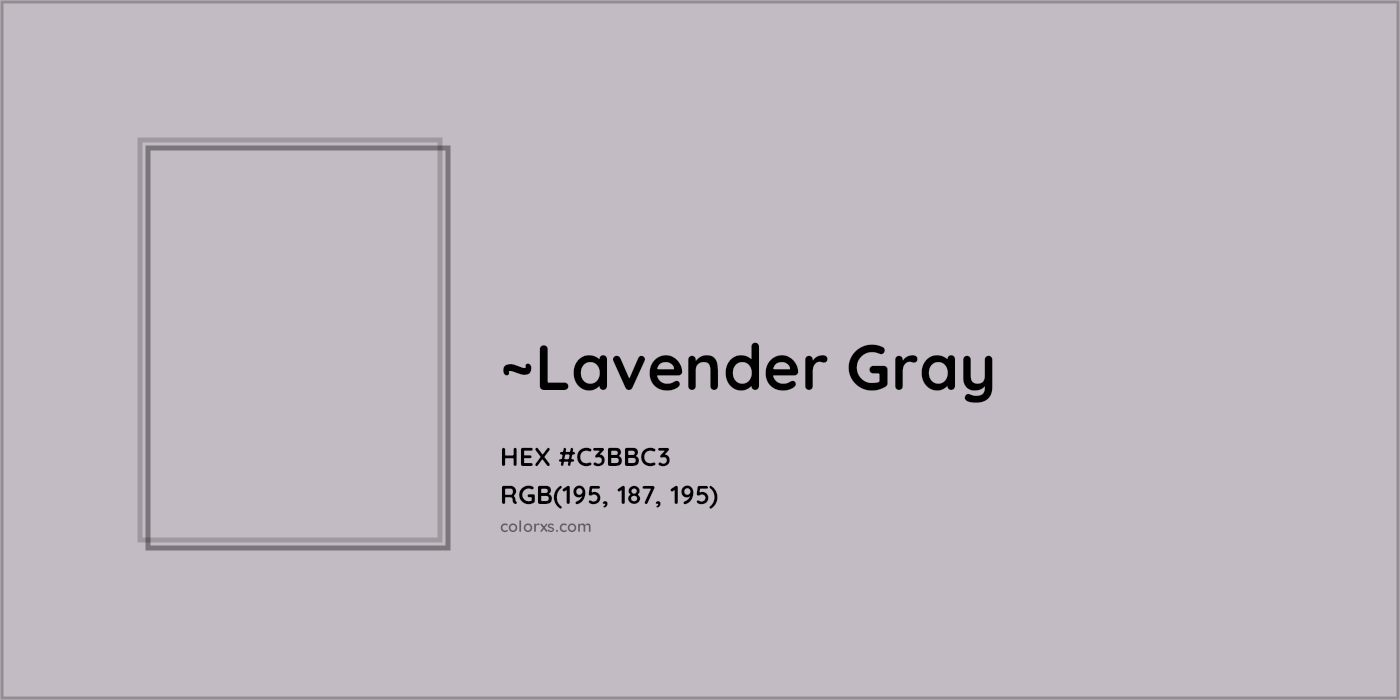 HEX #C3BBC3 Color Name, Color Code, Palettes, Similar Paints, Images