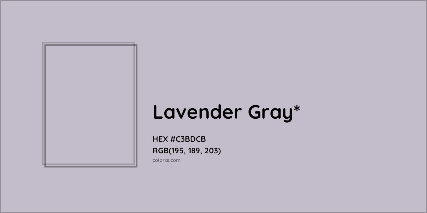 HEX #C3BDCB Color Name, Color Code, Palettes, Similar Paints, Images