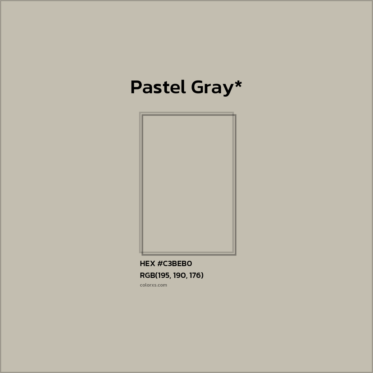 HEX #C3BEB0 Color Name, Color Code, Palettes, Similar Paints, Images