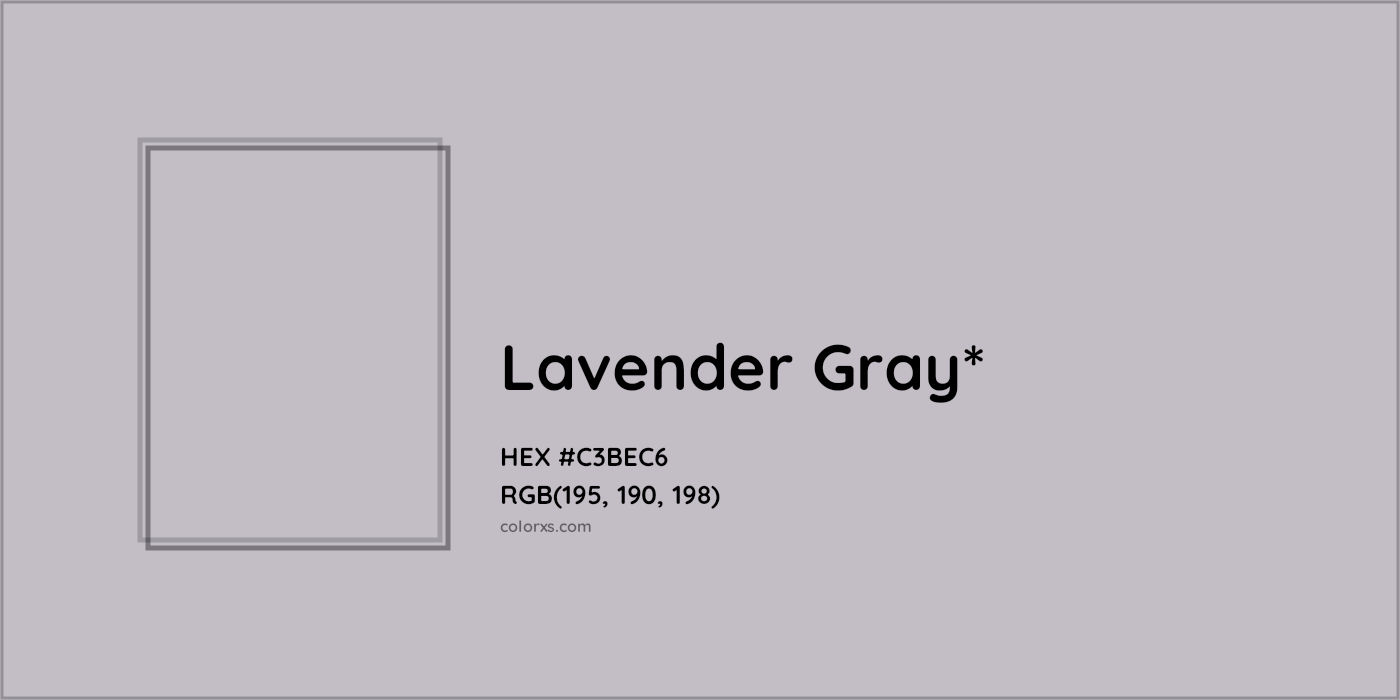 HEX #C3BEC6 Color Name, Color Code, Palettes, Similar Paints, Images