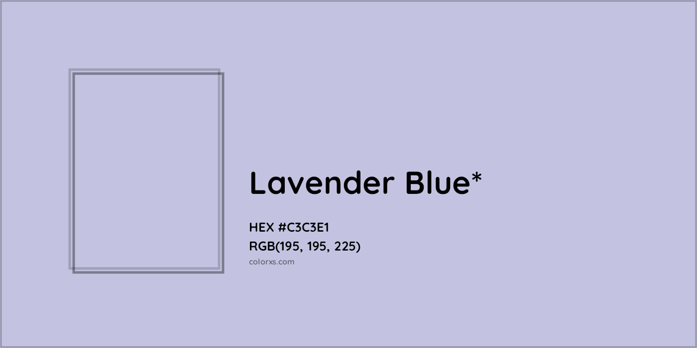 HEX #C3C3E1 Color Name, Color Code, Palettes, Similar Paints, Images
