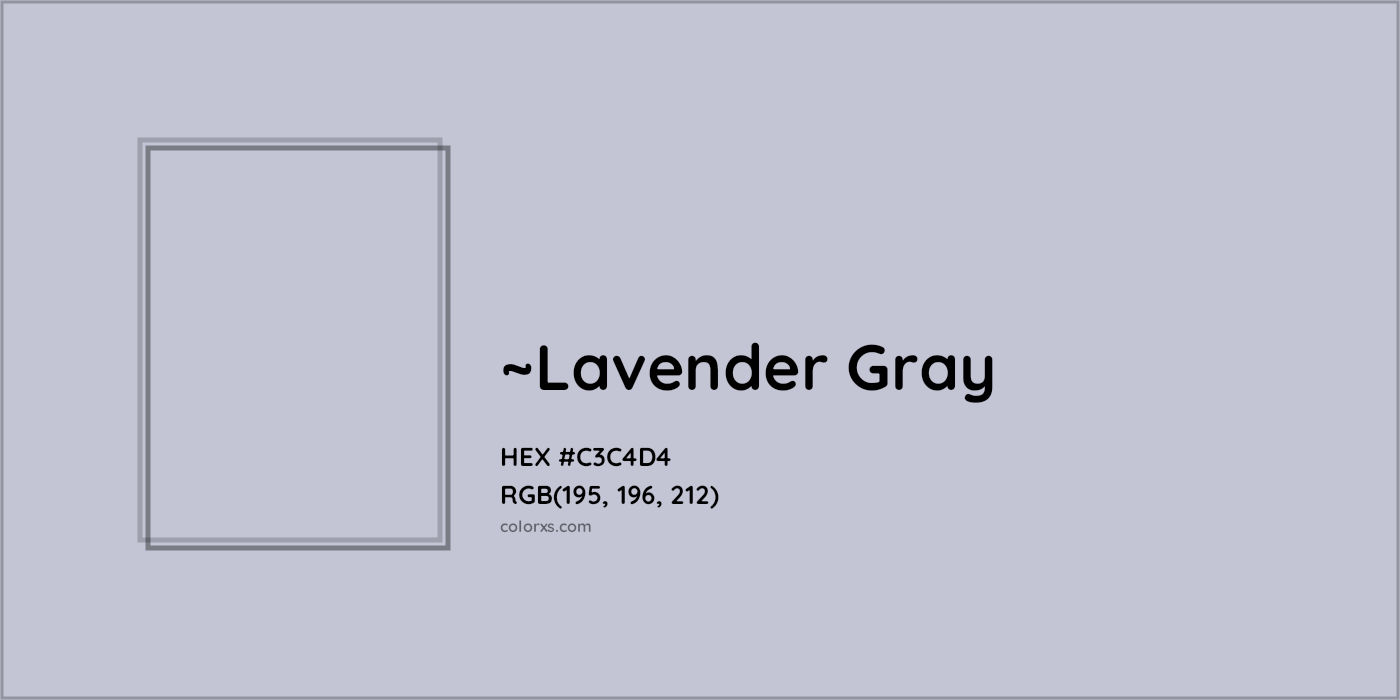 HEX #C3C4D4 Color Name, Color Code, Palettes, Similar Paints, Images
