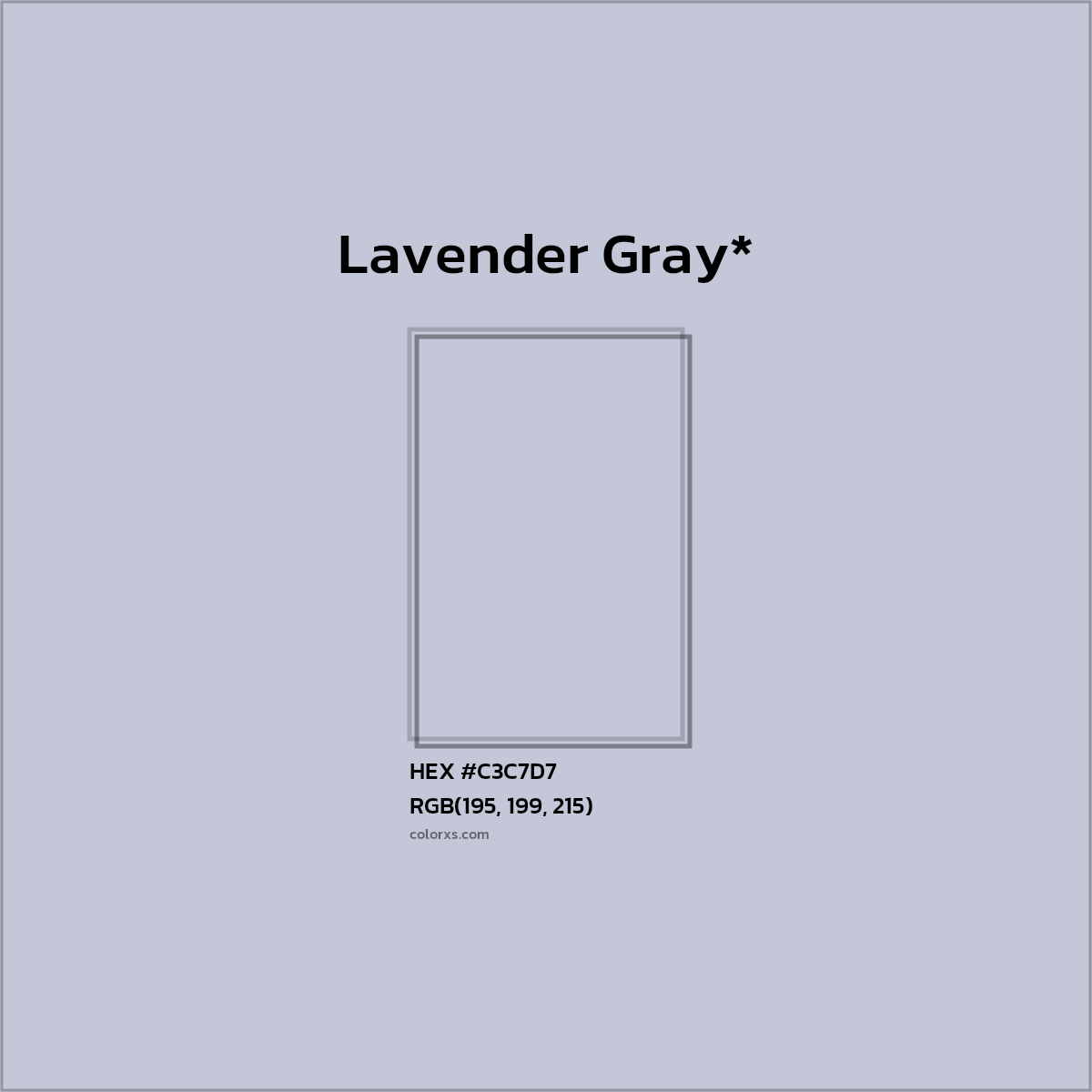 HEX #C3C7D7 Color Name, Color Code, Palettes, Similar Paints, Images
