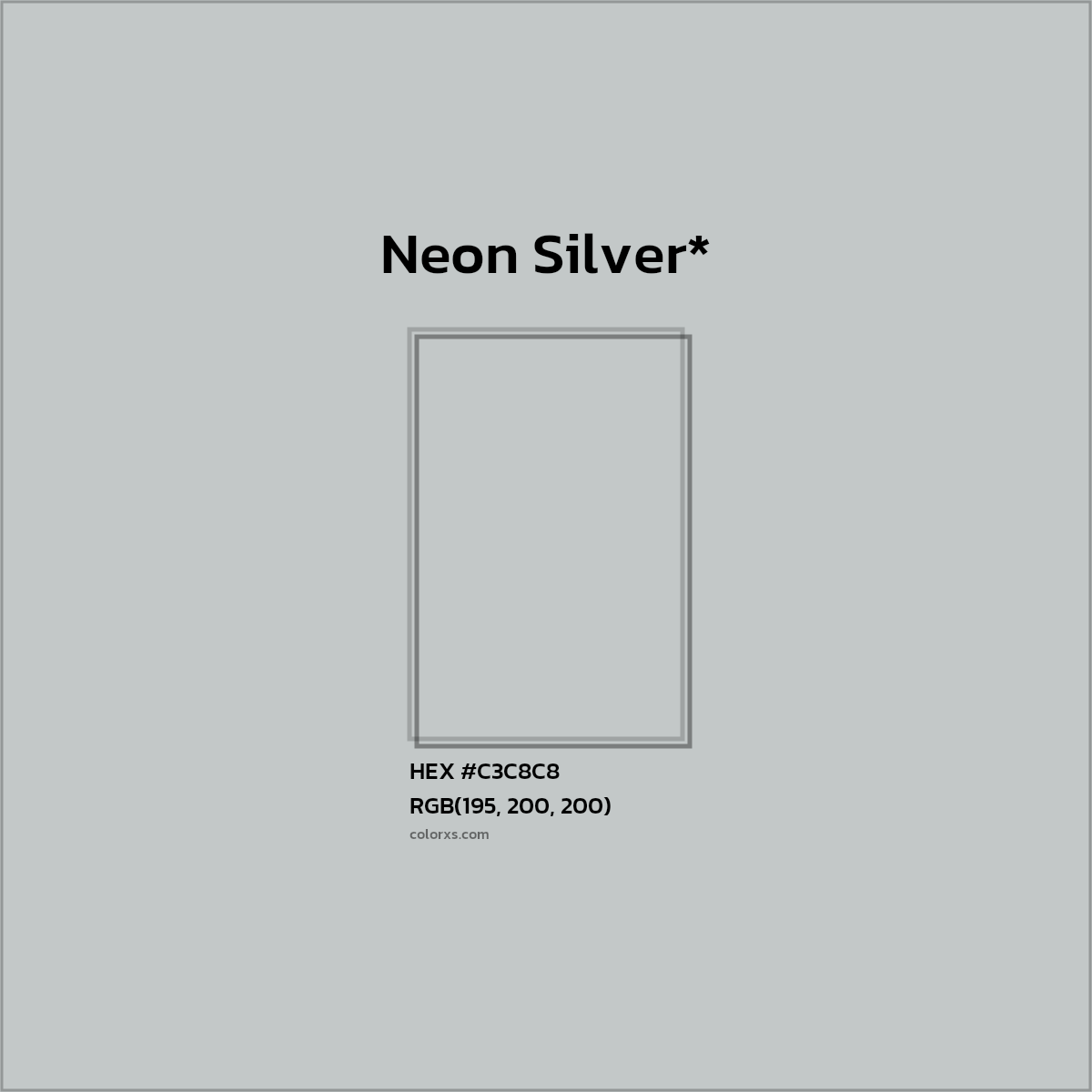 HEX #C3C8C8 Color Name, Color Code, Palettes, Similar Paints, Images