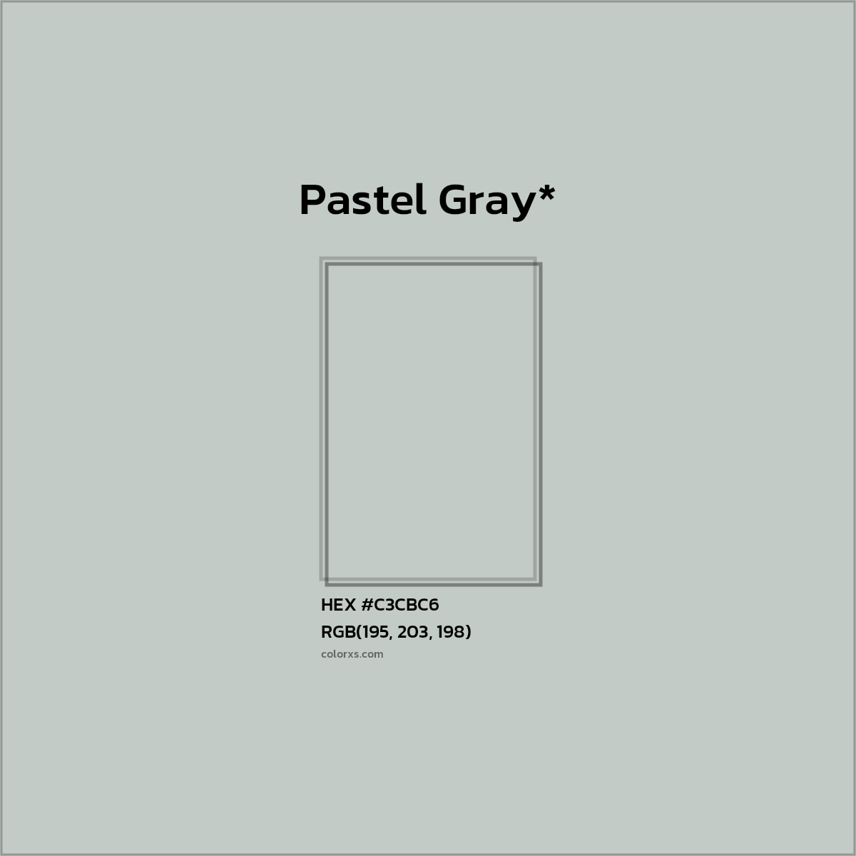 HEX #C3CBC6 Color Name, Color Code, Palettes, Similar Paints, Images