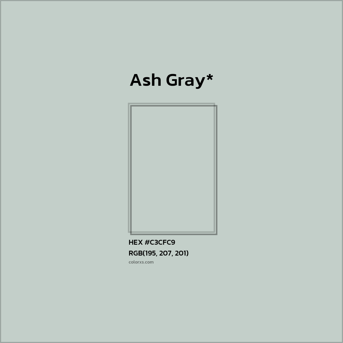 HEX #C3CFC9 Color Name, Color Code, Palettes, Similar Paints, Images