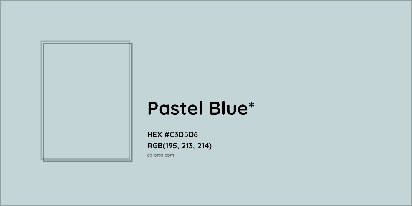 HEX #C3D5D6 Color Name, Color Code, Palettes, Similar Paints, Images
