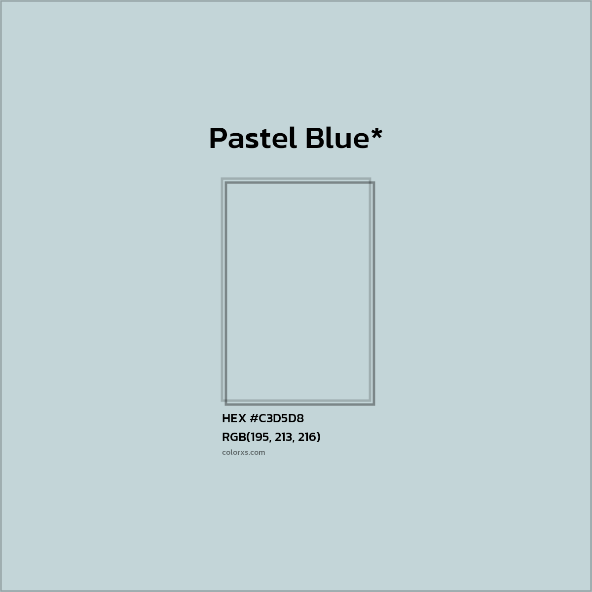 HEX #C3D5D8 Color Name, Color Code, Palettes, Similar Paints, Images