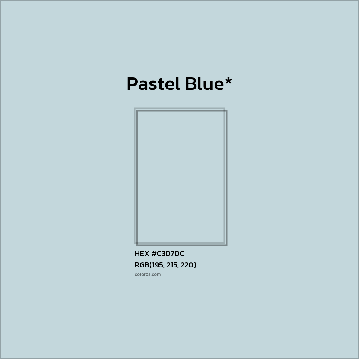 HEX #C3D7DC Color Name, Color Code, Palettes, Similar Paints, Images