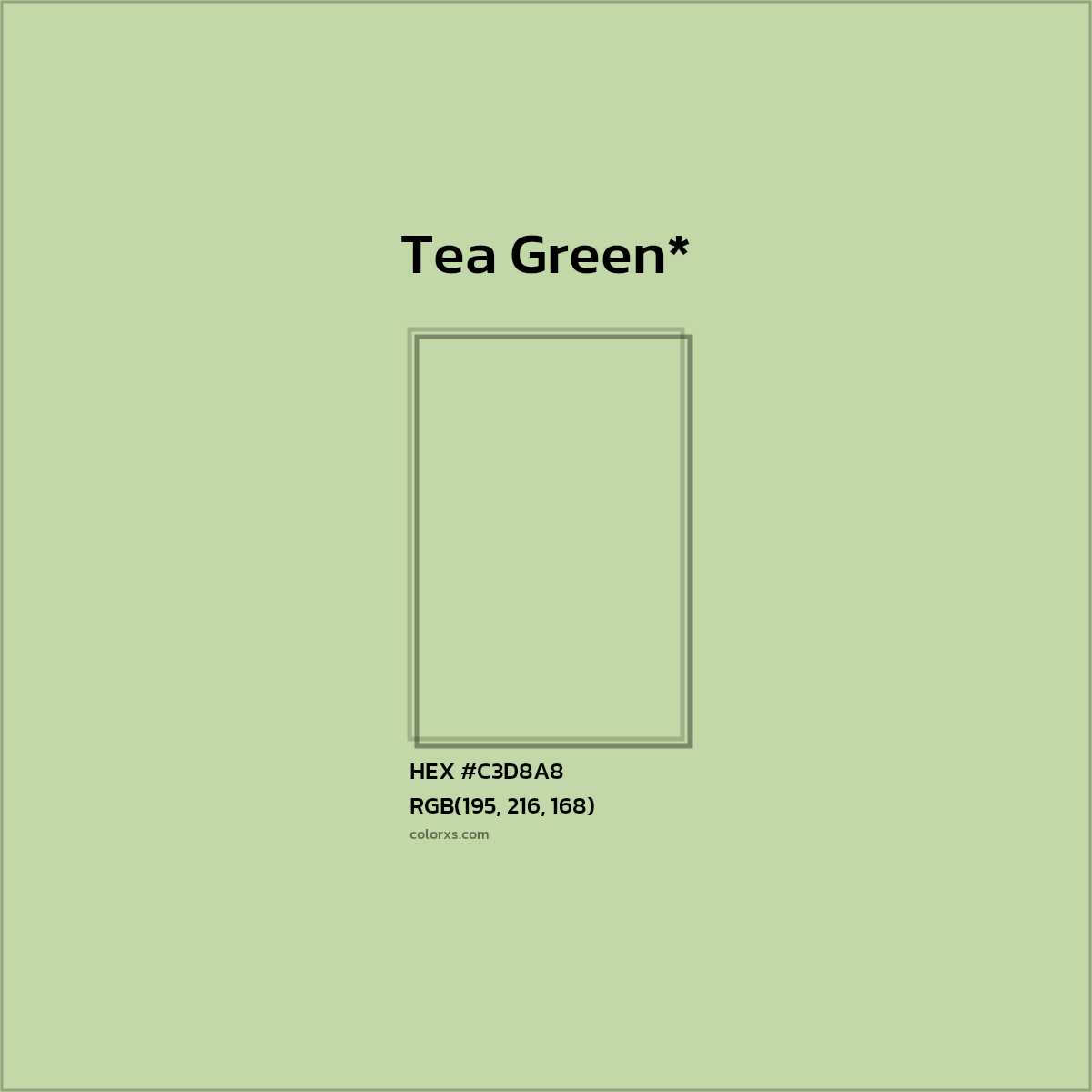 HEX #C3D8A8 Color Name, Color Code, Palettes, Similar Paints, Images