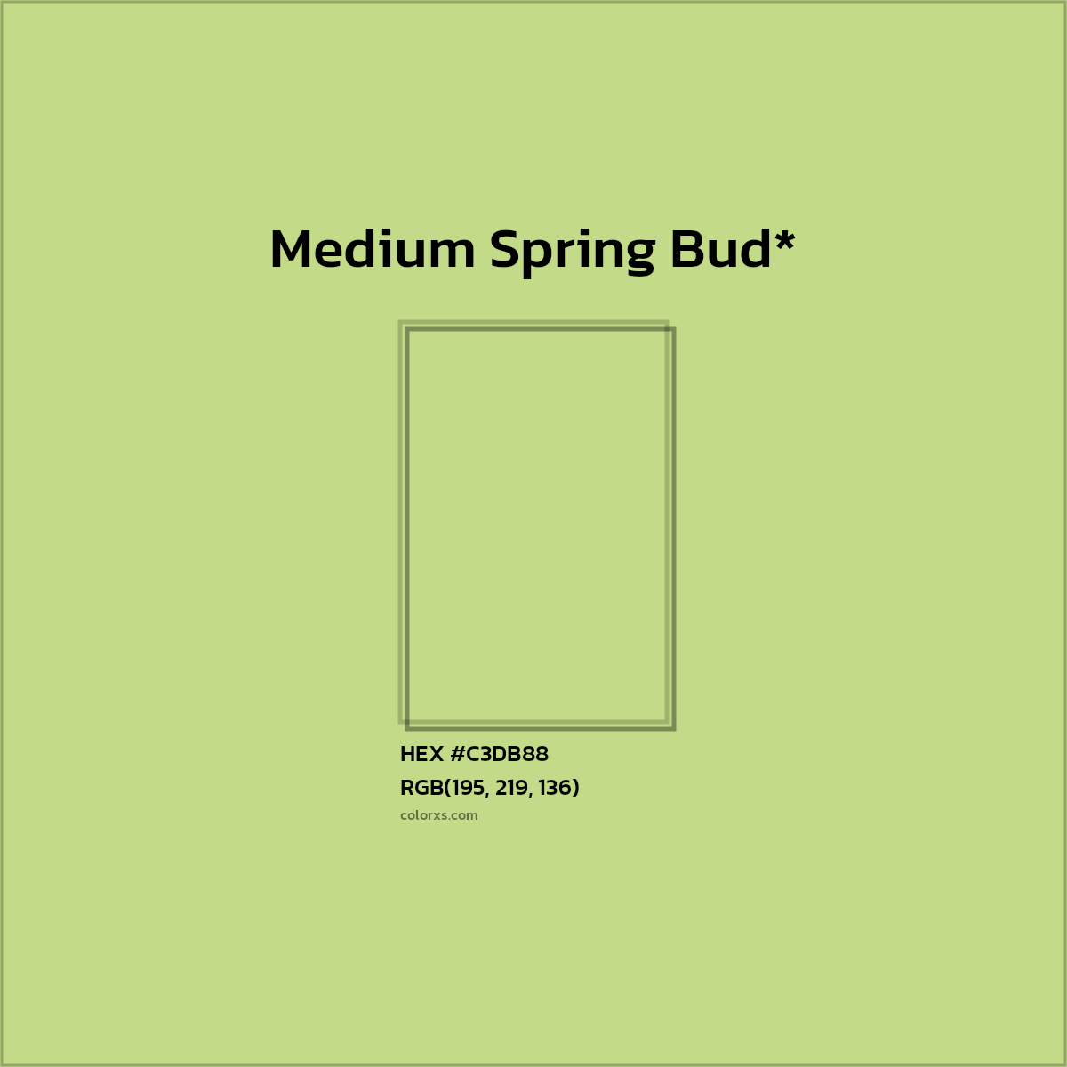 HEX #C3DB88 Color Name, Color Code, Palettes, Similar Paints, Images